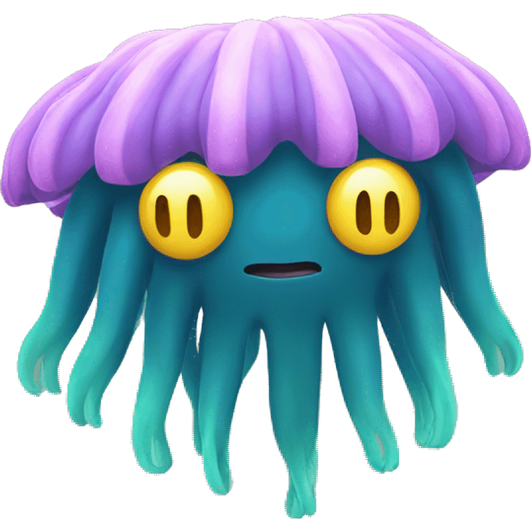 Smiley sea anemone emoji