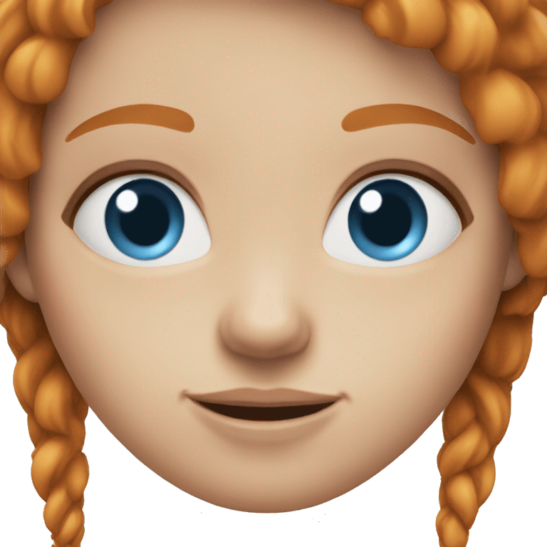 ginger girl blue eyes  emoji