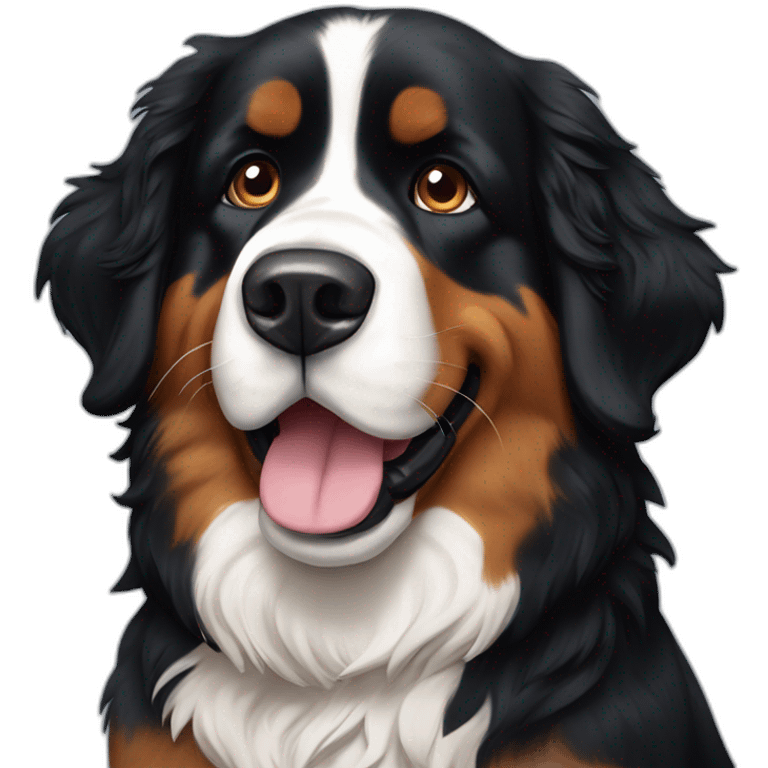 Bernese mountain dog give me five emoji