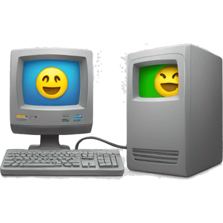 computer with code emoji