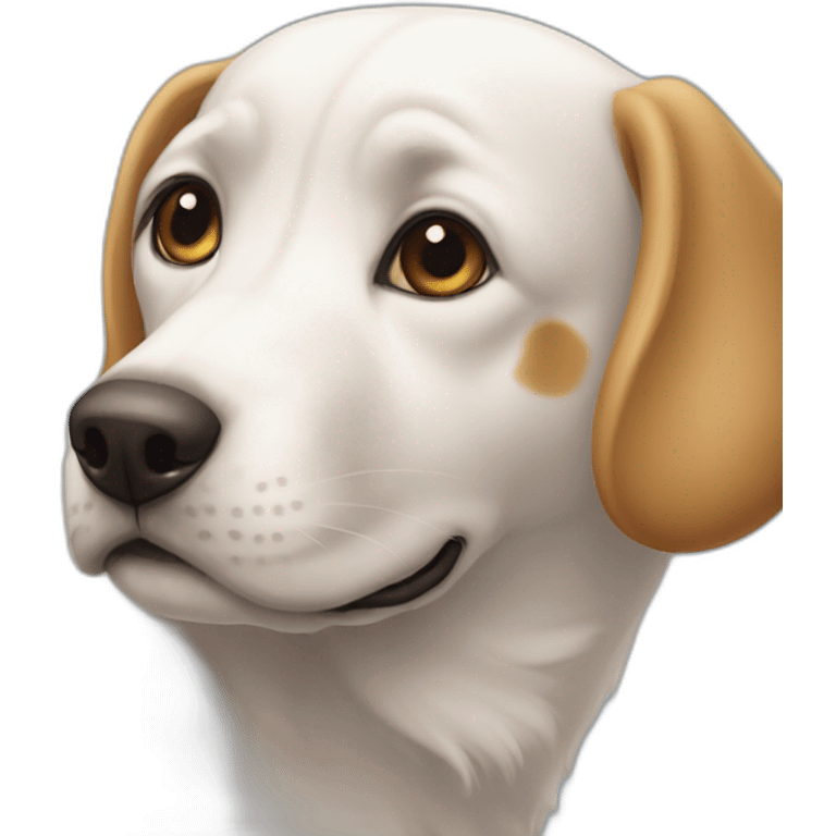 Chien sur un chat emoji