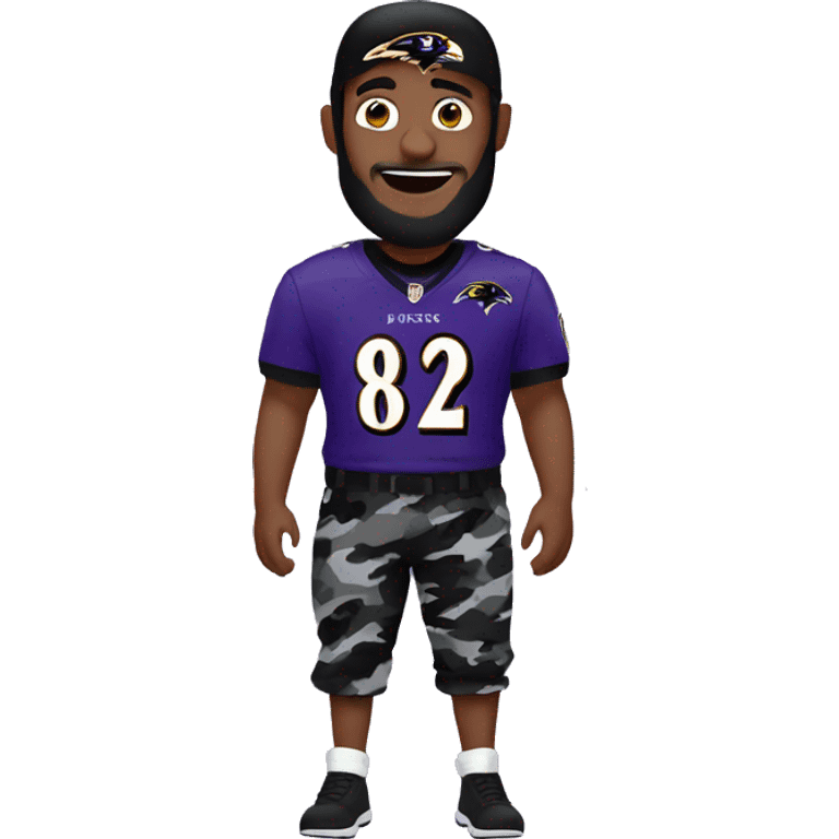 Ravens fan with purple camo pants  emoji