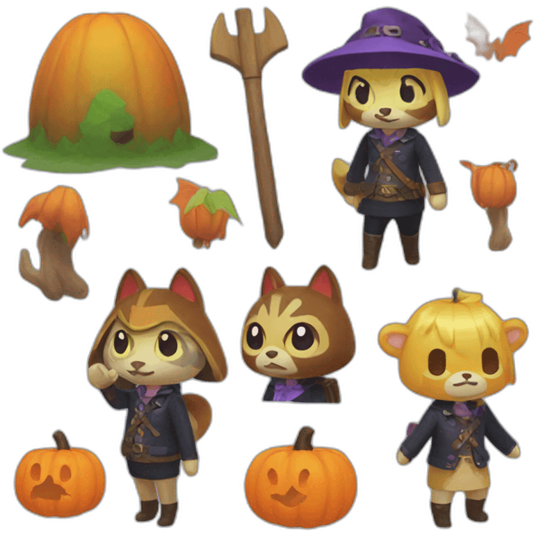 Animal crossing halloween emoji