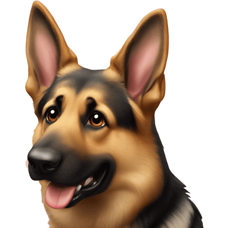 German Shepherd with tongue out  emoji