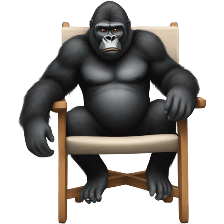 Gorilla on chair emoji