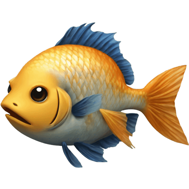 Fish with monkey emoji