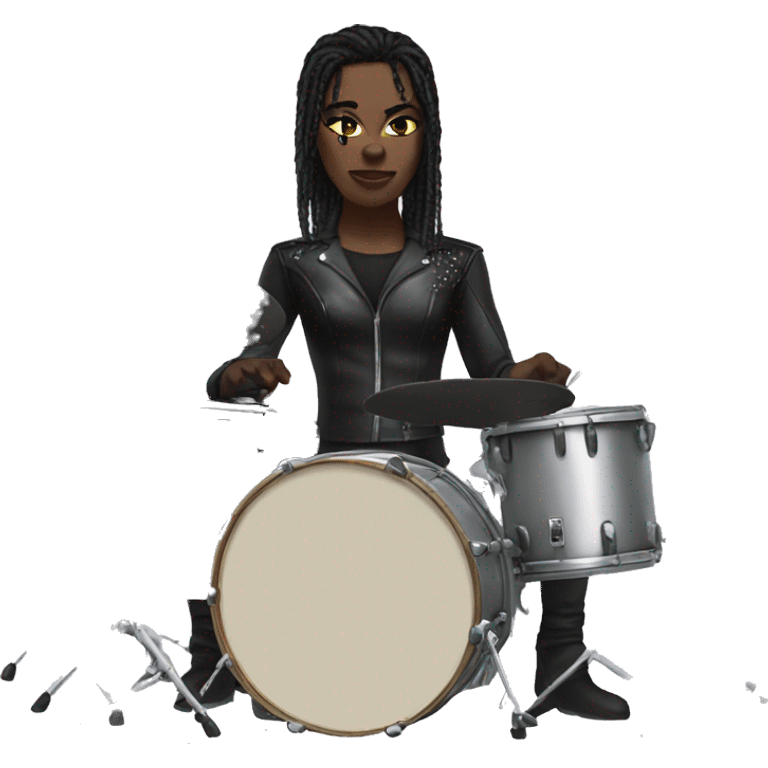 cat woman drummer emoji