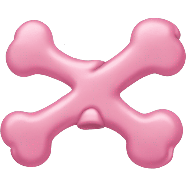 Light pink dog bone emoji