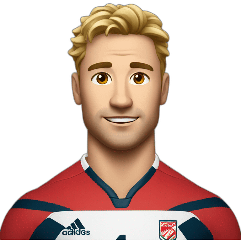 handsome rugby player with a ASM jersey emoji