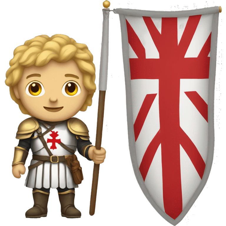 White man with Saint George flag emoji