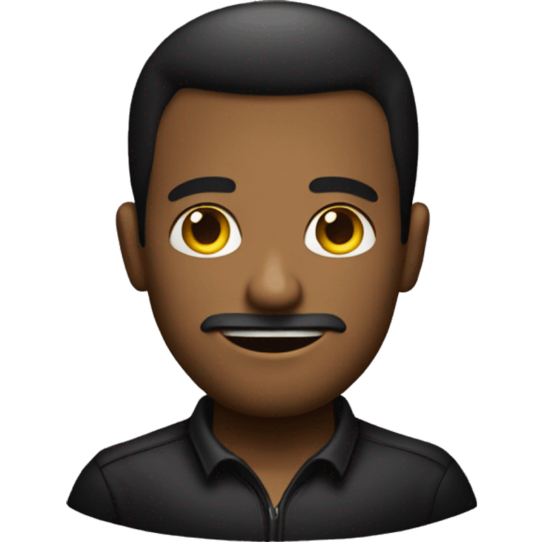 Hombre y fondo negro animado emoji