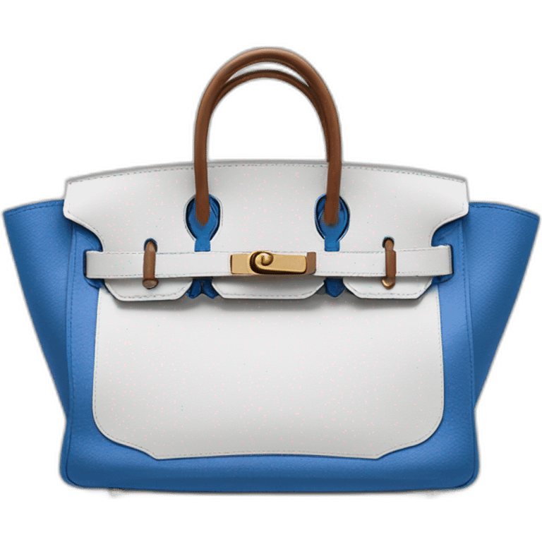 Birkin in blue and white emoji