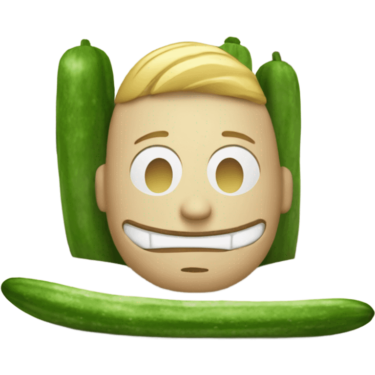 Smiley relaxing with cucumbers emoji