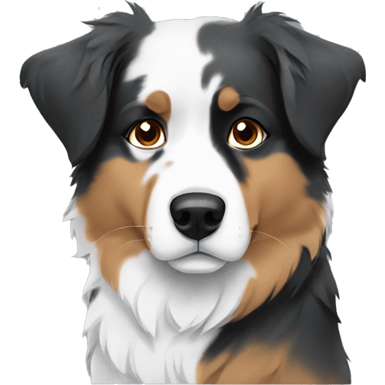 Australian shepherd 3 color is sad emoji