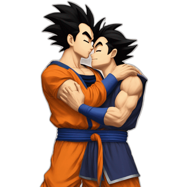 goku-kissing-vegetta emoji