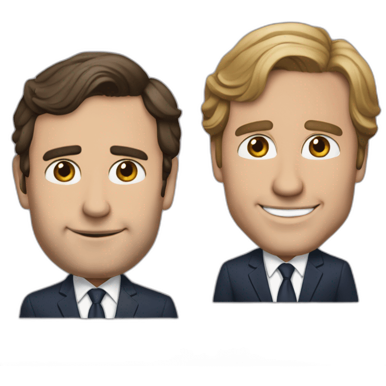 Macron qui embrasse trudeau emoji