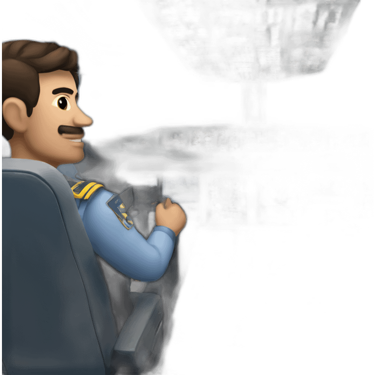 Luis Altamuro piloting his A320 simulator emoji