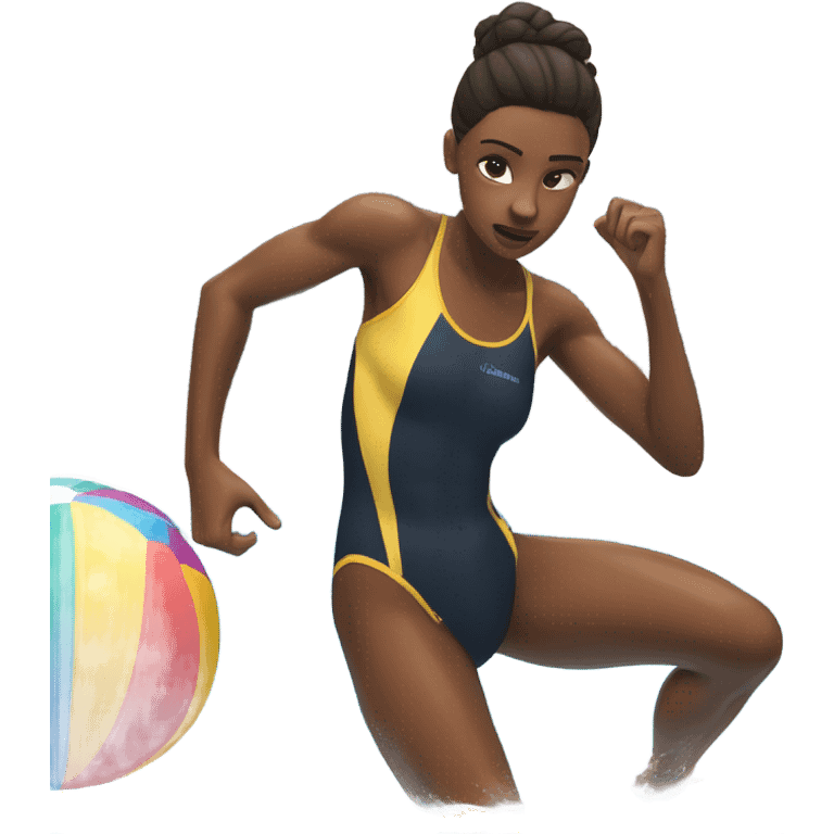 swimmer hitting a ball emoji