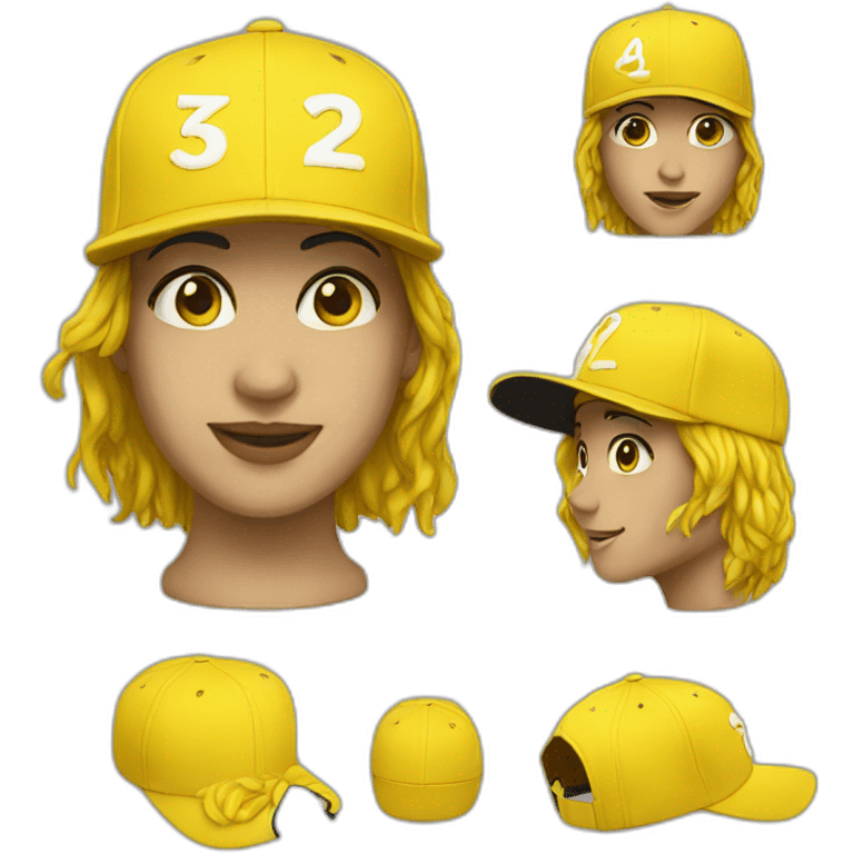 Yellow snapback emoji