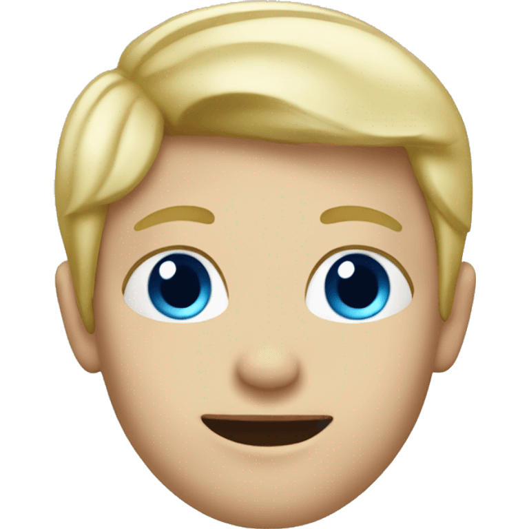 blond boy with blue eyes  emoji