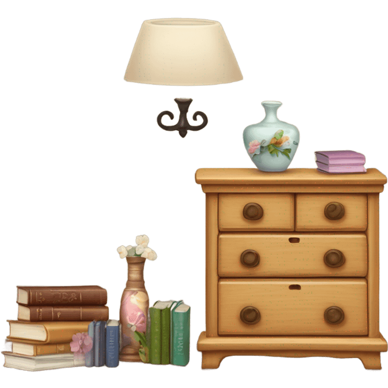 Dresser with items on it  emoji