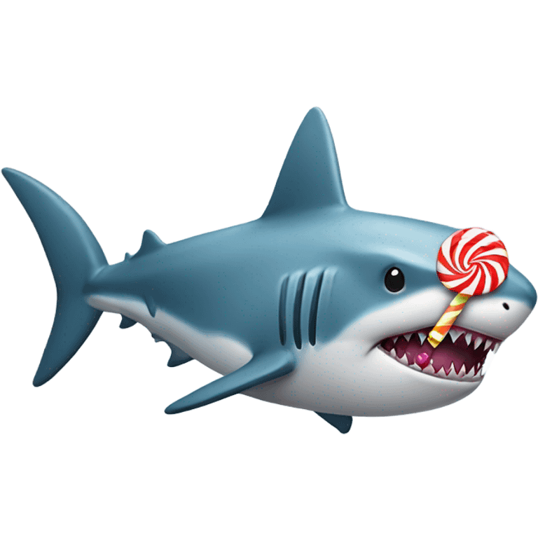 Shark with a lollipop emoji