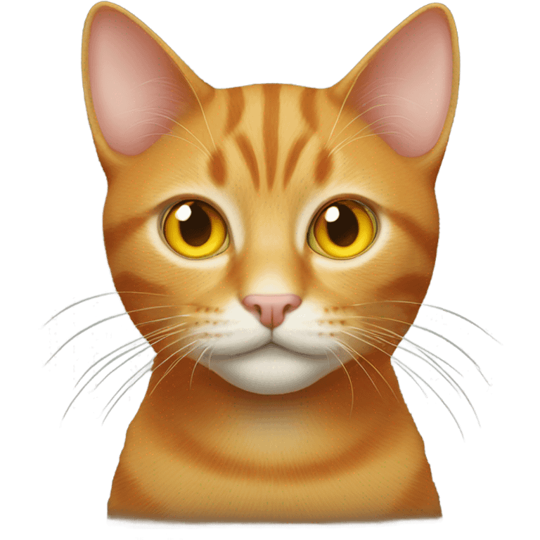 ginger cat with yellow eyes  emoji