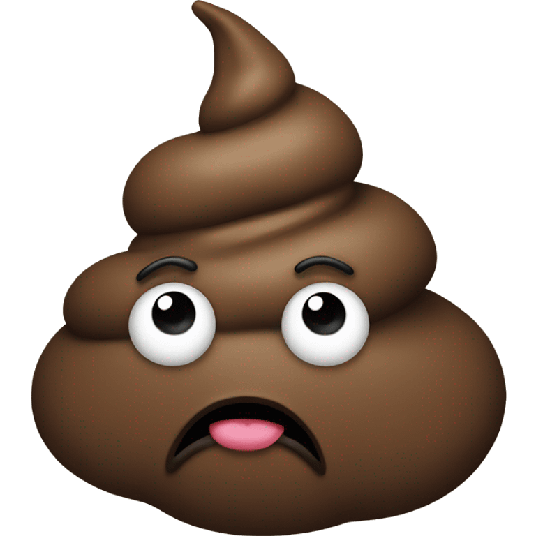 Funny looking poop emoji