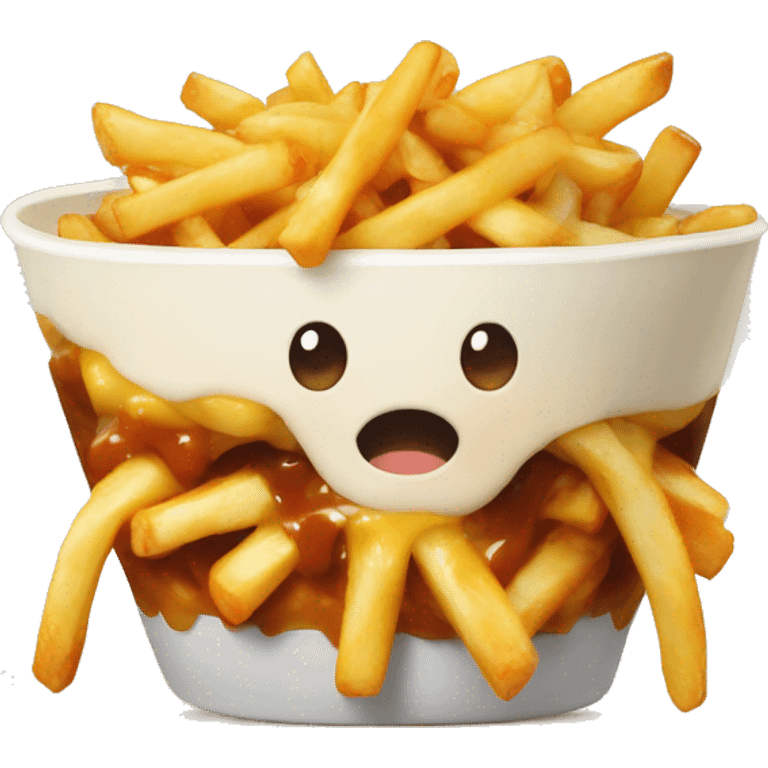 Poutine qui mange une Poutine  emoji