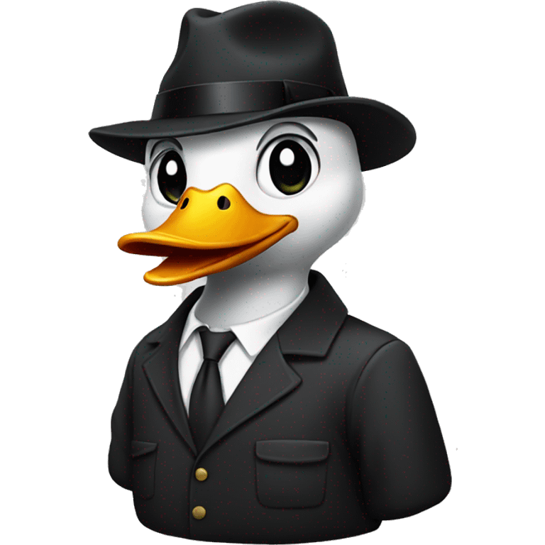 Duck in the mafia emoji