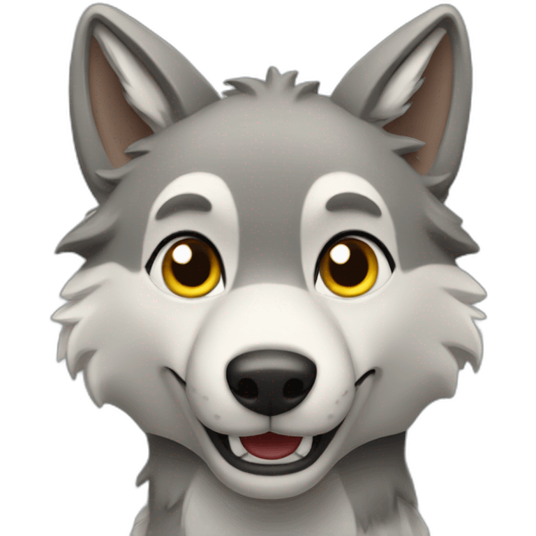 grey wolf thumbs up emoji