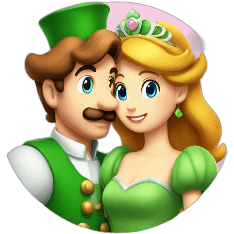 luigi and princess daisy in love  emoji