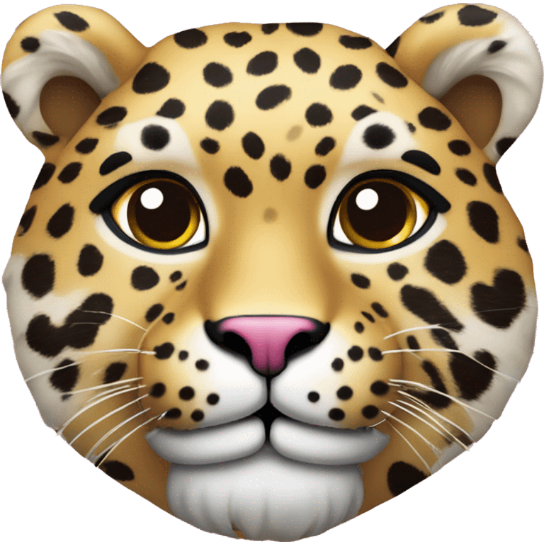 corazón con estampado de leopardo rosa emoji