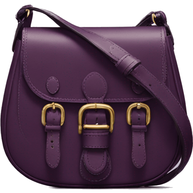 Dark plum coach saddle bag emoji