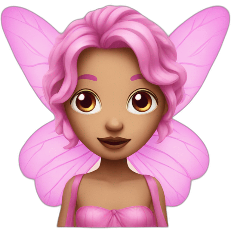 Fairy with pink eyes emoji