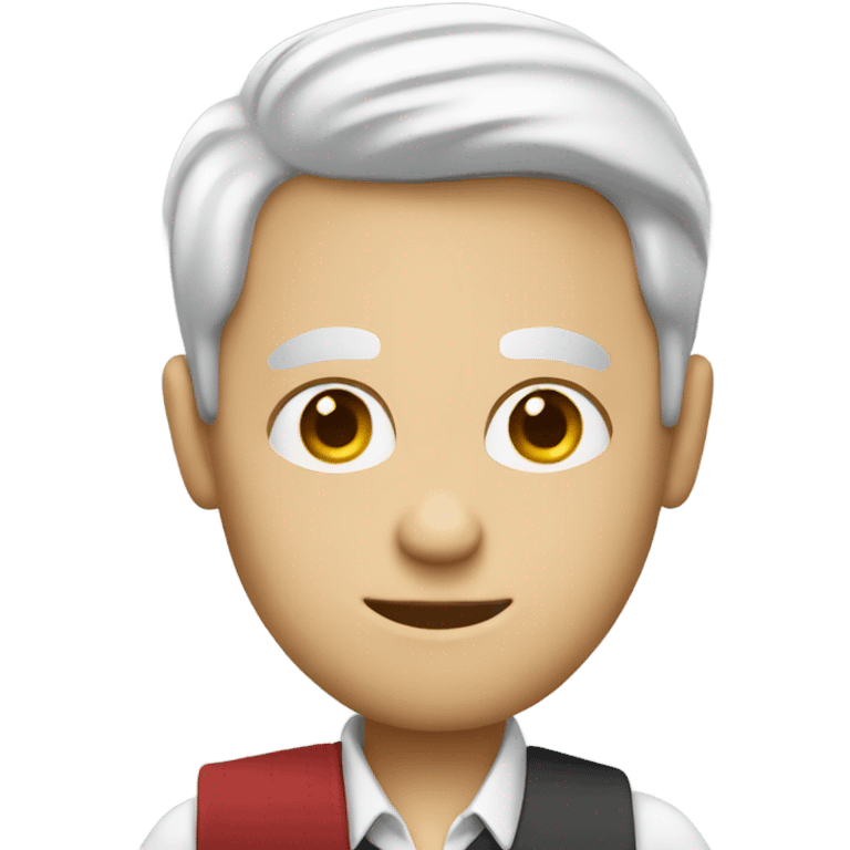 White man holding a resume emoji