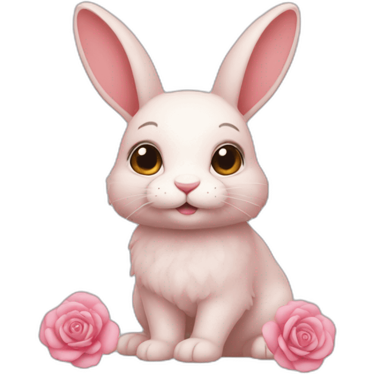 Lapin rose emoji