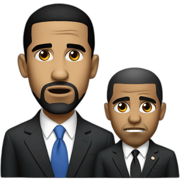 drake with obama angry emoji