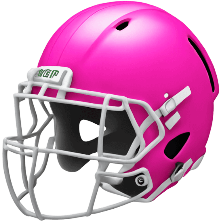 Hot pink football helmet emoji