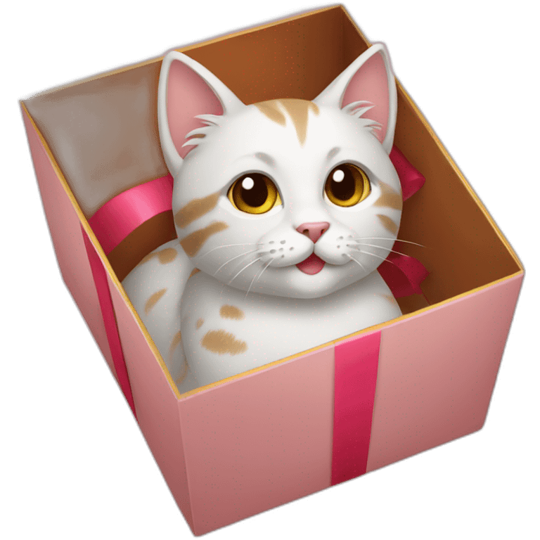 cat in gift box emoji