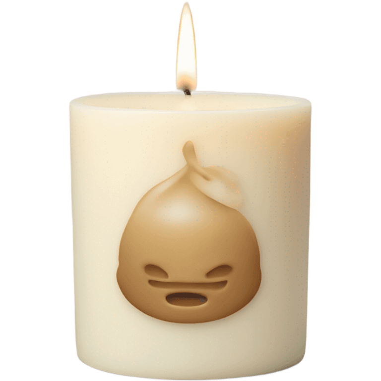 Beige winter vibe candle emoji