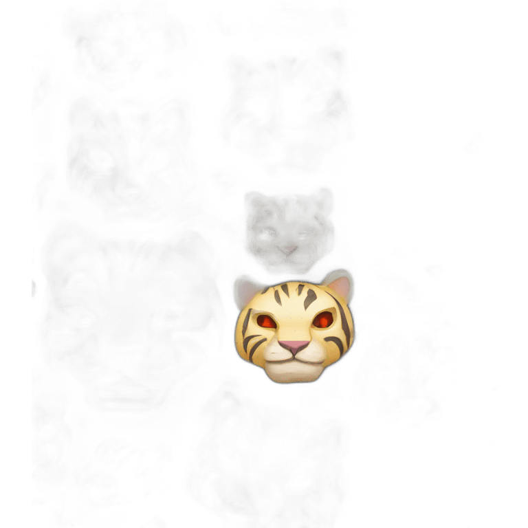 Crystal tiger Japanese mask emoji