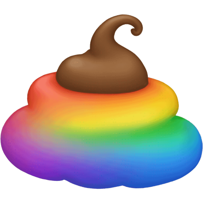 Rainbow poop emoji