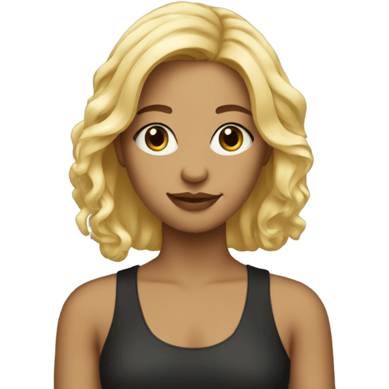 Blonde girl artist  emoji