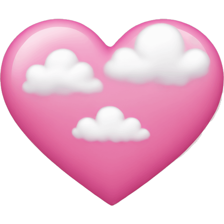 pink heart + cloud emoji