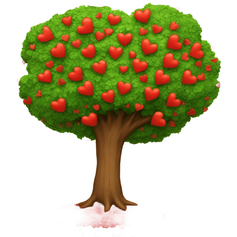 red hearts tree emoji