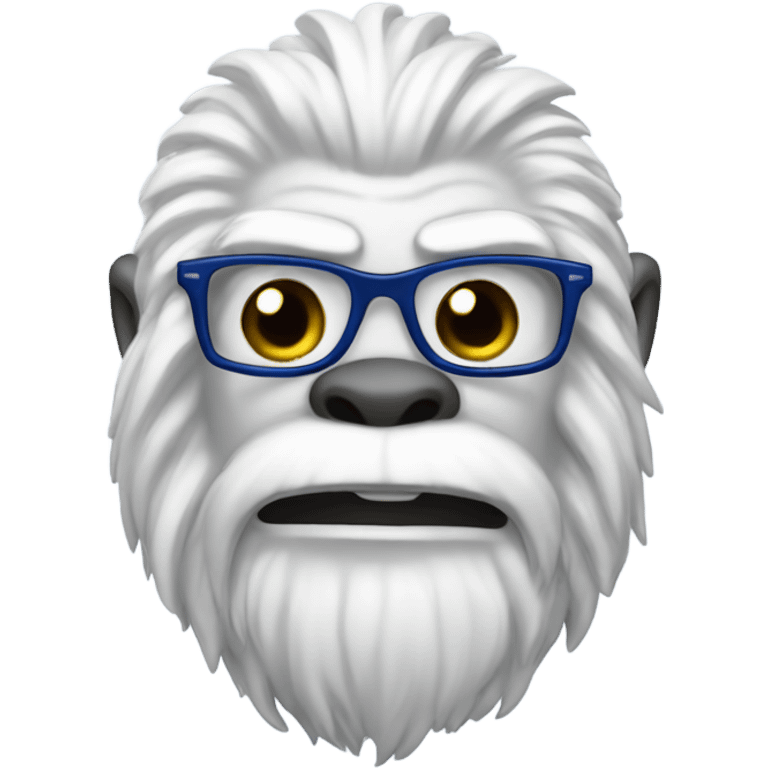 A white yeti wearing Toronto Maple Leafs attire emoji