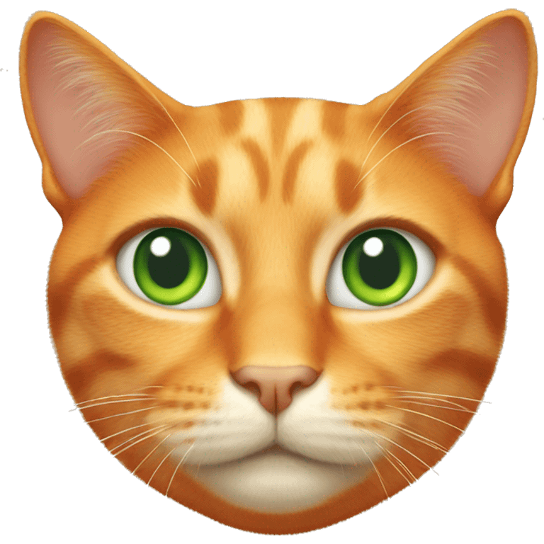 orange cat with green eyes emoji