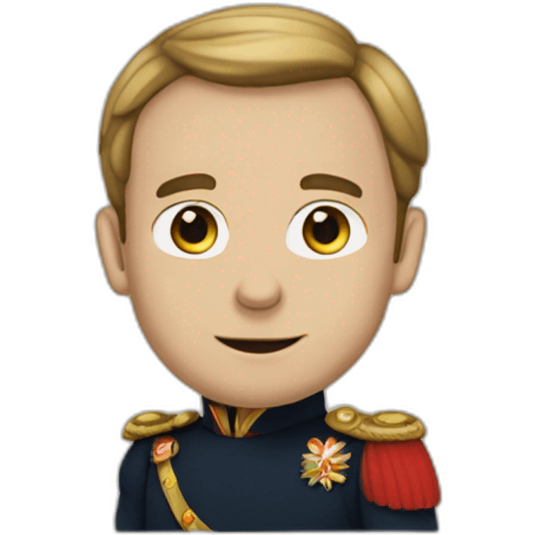 Macron in king emoji