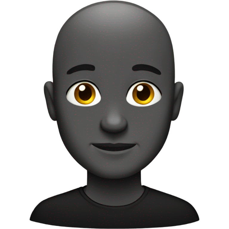 confident bald man in black shirt emoji